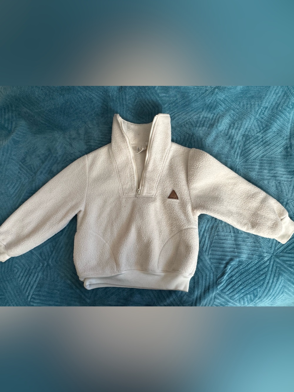 Vintage 1990s London Fog Kids Cream Sherpa Pullover Jacket